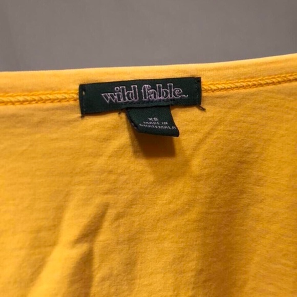 Yellow fitted basic t-shirt - Picture 4 of 4